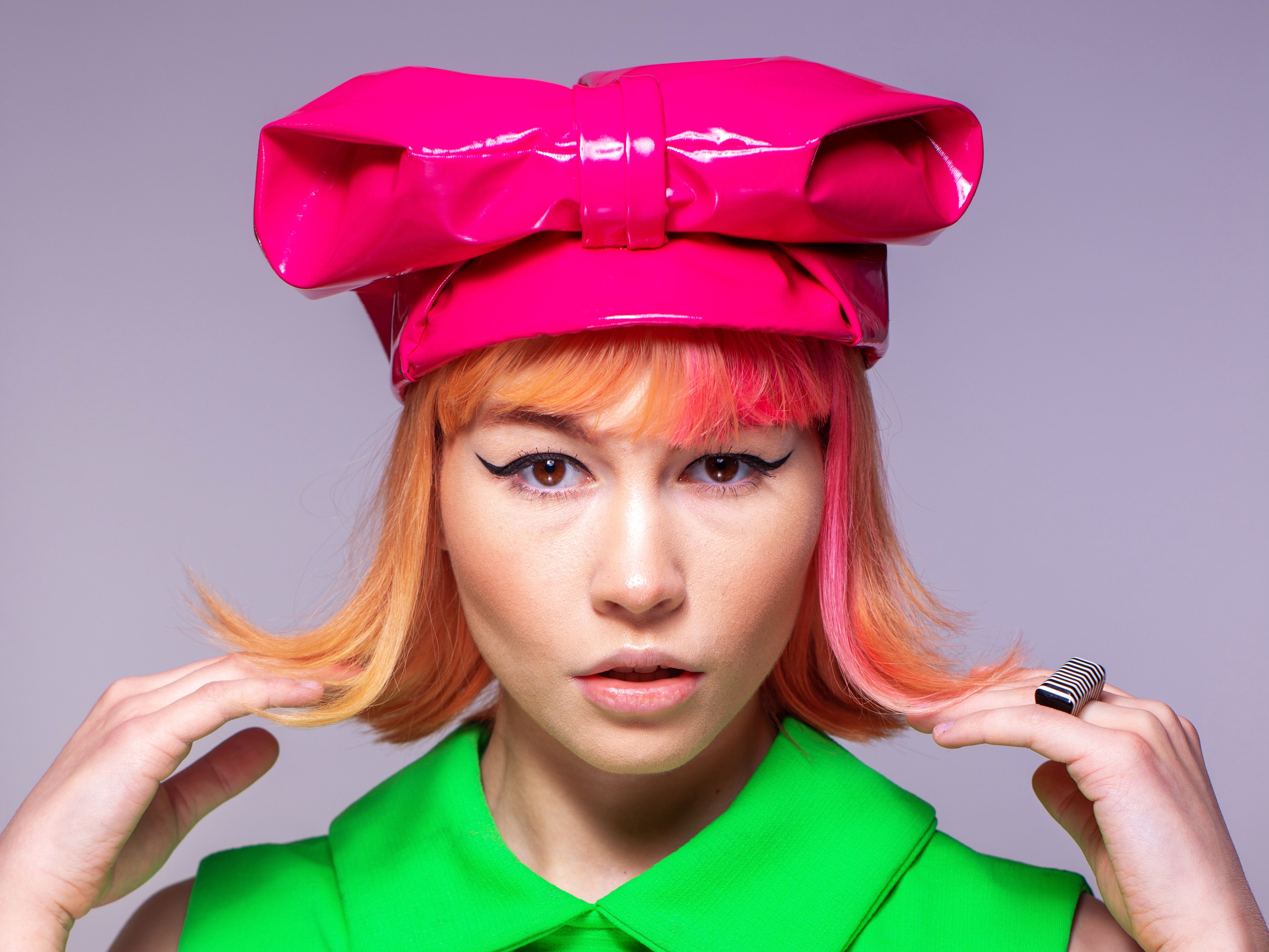 Pink PVC Turban Hat