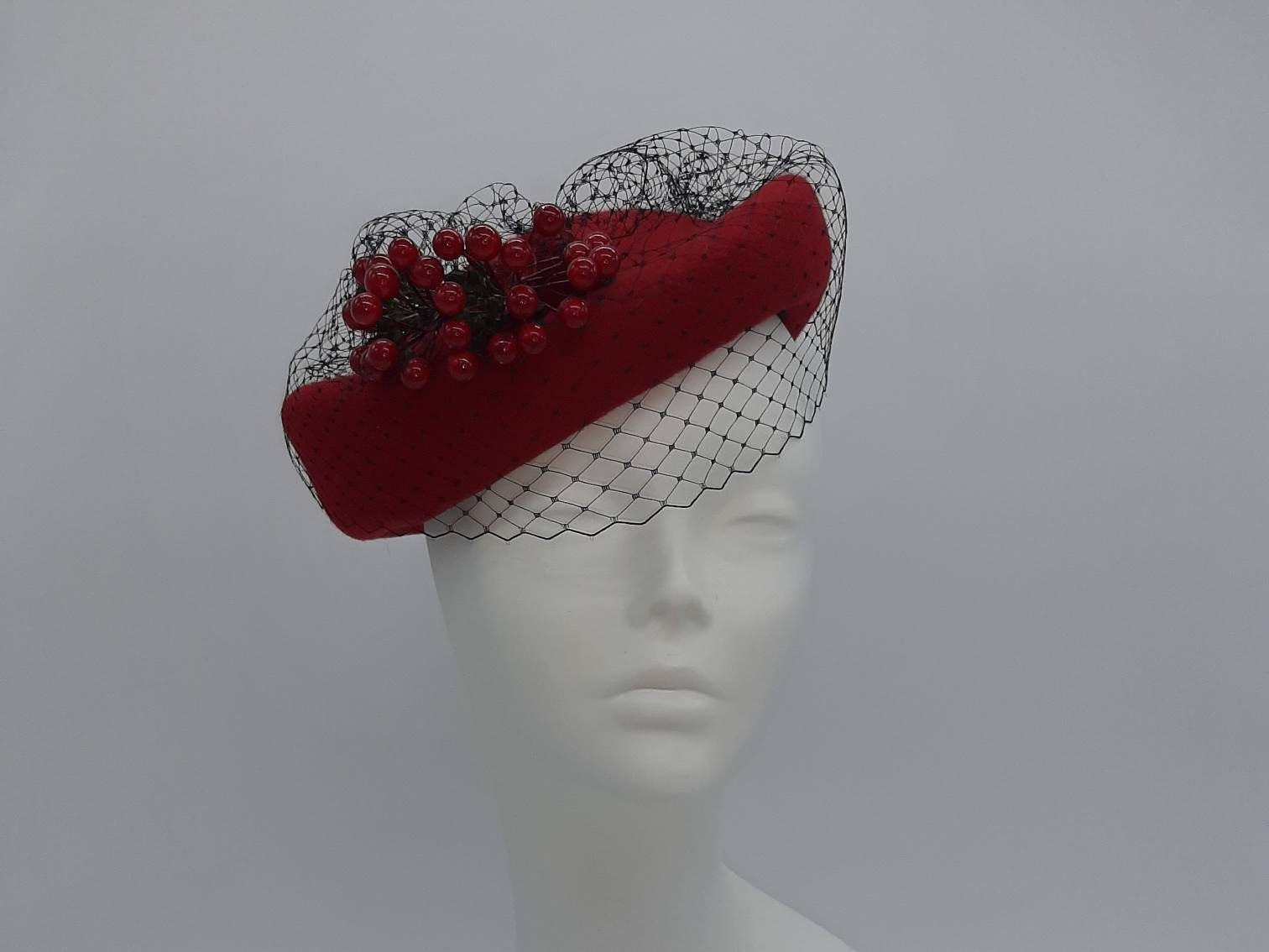 Red Berry Percher Hat